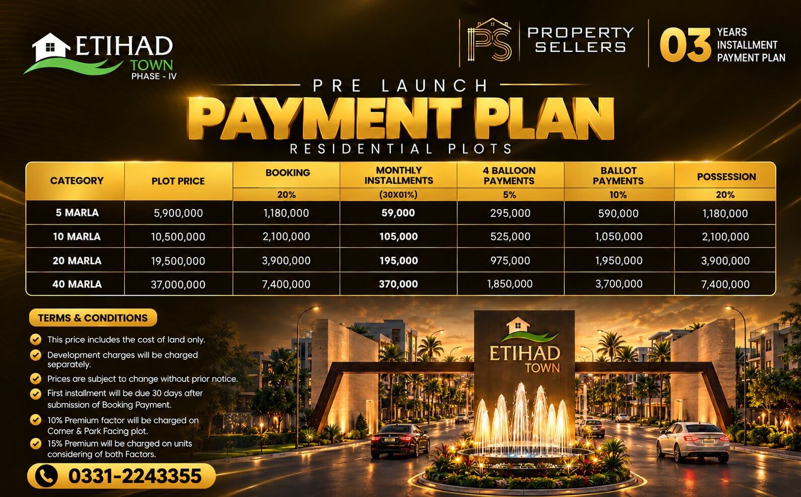 Etihad Town Phase 4 Payment Plan Property Sellers